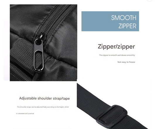 Black Men's Large Capacity Sports Duffel Bag with Wet/Dry Separation Pocket - Travel & Gym Tote V888-ELOSUNG28167