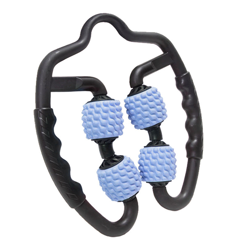 Blue Set of 2 Foam Roller Ring Leg Massagers - Muscle Relief & Circulation Tool V888-ELOSUNG28196