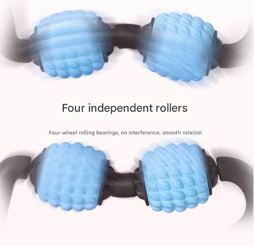 Black Set of 2 Foam Roller Ring Leg Massagers - Muscle Relief & Circulation Tool V888-ELOSUNG28197