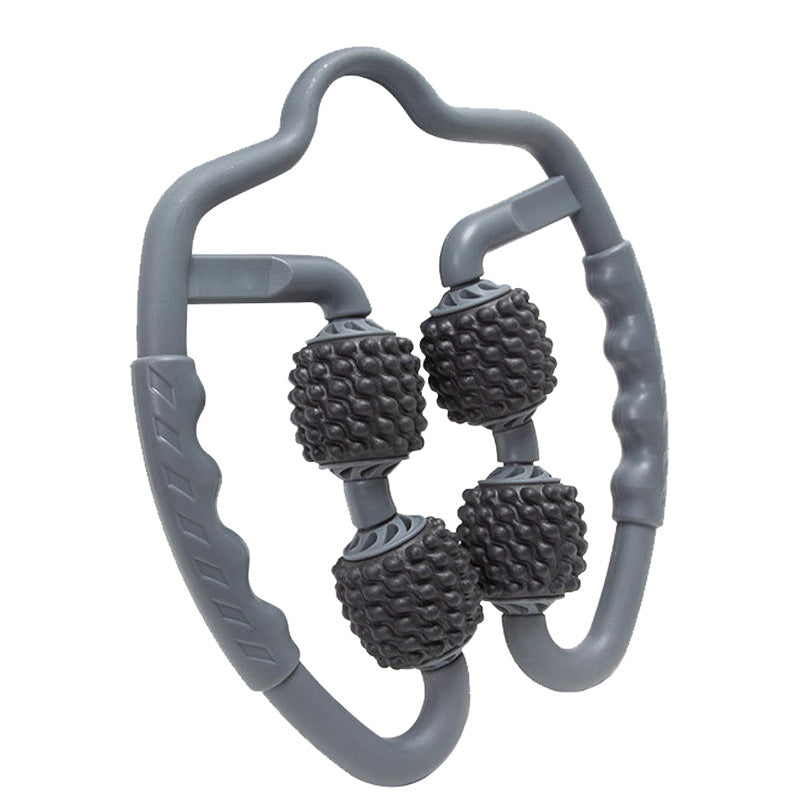 Grey Set of 2 Foam Roller Ring Leg Massagers - Muscle Relief & Circulation Tool V888-ELOSUNG28198