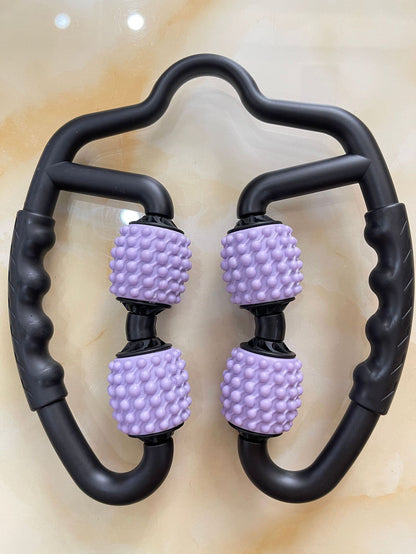 Purple Set of 2 Foam Roller Ring Leg Massagers - Muscle Relief & Circulation Tool V888-ELOSUNG28199