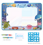 Sea Animals Giant Aqua Magic Doodle Mat 100x80cm - Mess-Free Reusable Water Drawing Pad for Creative Kids V888-ELOSUNG28214