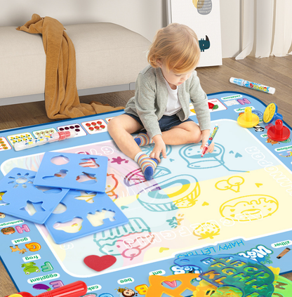 African animals Giant Aqua Magic Doodle Mat 100x80cm - Mess-Free Reusable Water Drawing Pad for Creative Kids V888-ELOSUNG28215