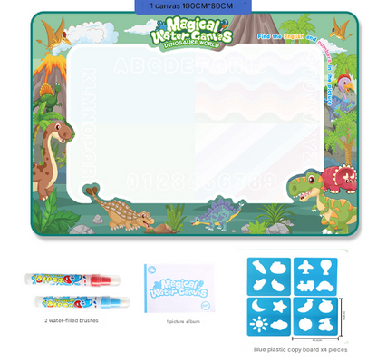 Dinosaur Land Giant Aqua Magic Doodle Mat 100x80cm - Mess-Free Reusable Water Drawing Pad for Creative Kids V888-ELOSUNG28218