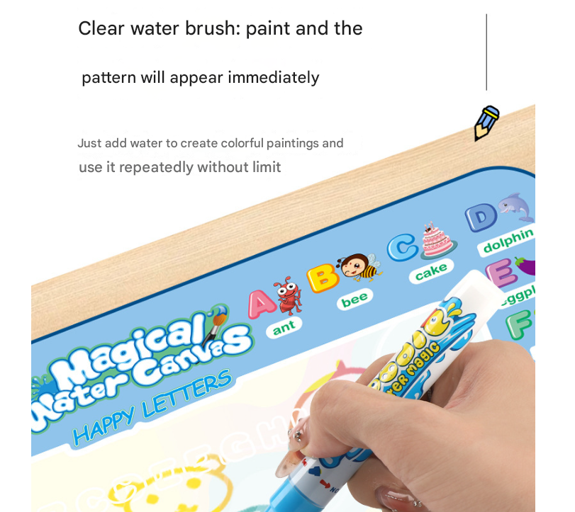Dinosaur Land Giant Aqua Magic Doodle Mat 100x80cm - Mess-Free Reusable Water Drawing Pad for Creative Kids V888-ELOSUNG28218