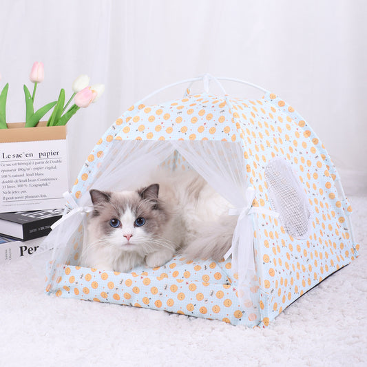 S 35*35CM 5 Catties Within The Pet Yellow Pullet Cooling Summer Pet Tent - Portable Foldable Breathable V888-ELOSUNG28239