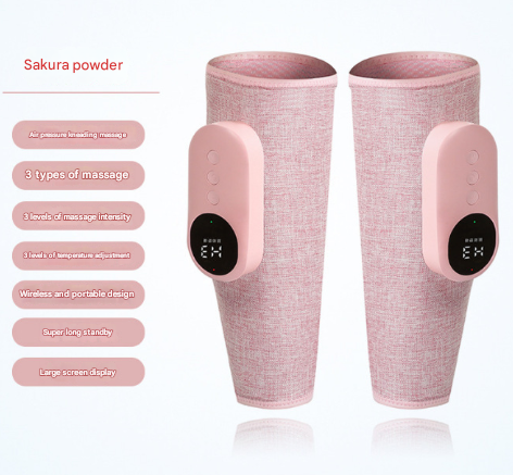 Two-piece Pink Portable Leg Air Pressure Massager with Constant Heat - Slimming and Relaxation V888-ELOSUNG28249