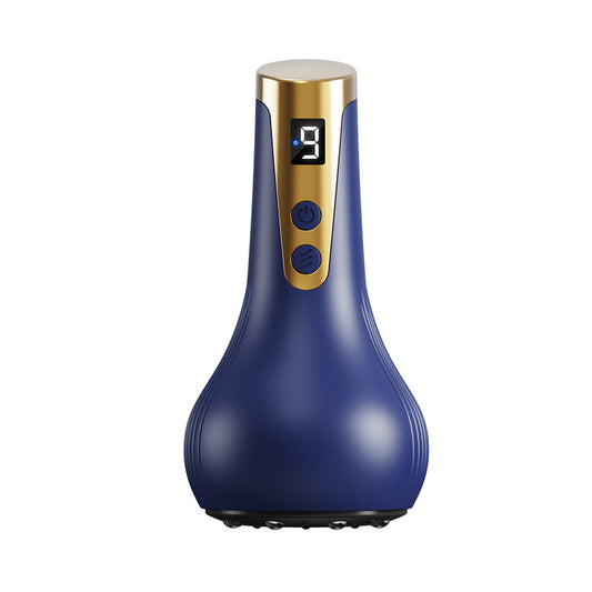 Blue Electric Meridian Scraping Massager with Air Release Valve - Full Body Suction Therapy, 16.6x8.4cm V888-ELOSUNG28258