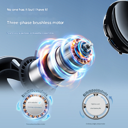 Grey Mini Bladeless Handheld Fan - USB Rechargeable, Quiet Portable Desk Fan V888-ELOSUNG28260
