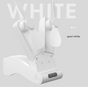 White Creative Dual-Head Folding Handheld Fan - USB Rechargeable, 3-Speed Strong Wind, 10.5x4.5x4cm V888-ELOSUNG28262