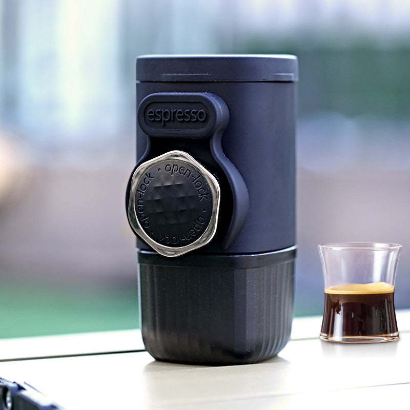 Portable Hand-Press Espresso Maker - Compact Capsule & Powder Coffee Machine V888-ELOSUNG28277