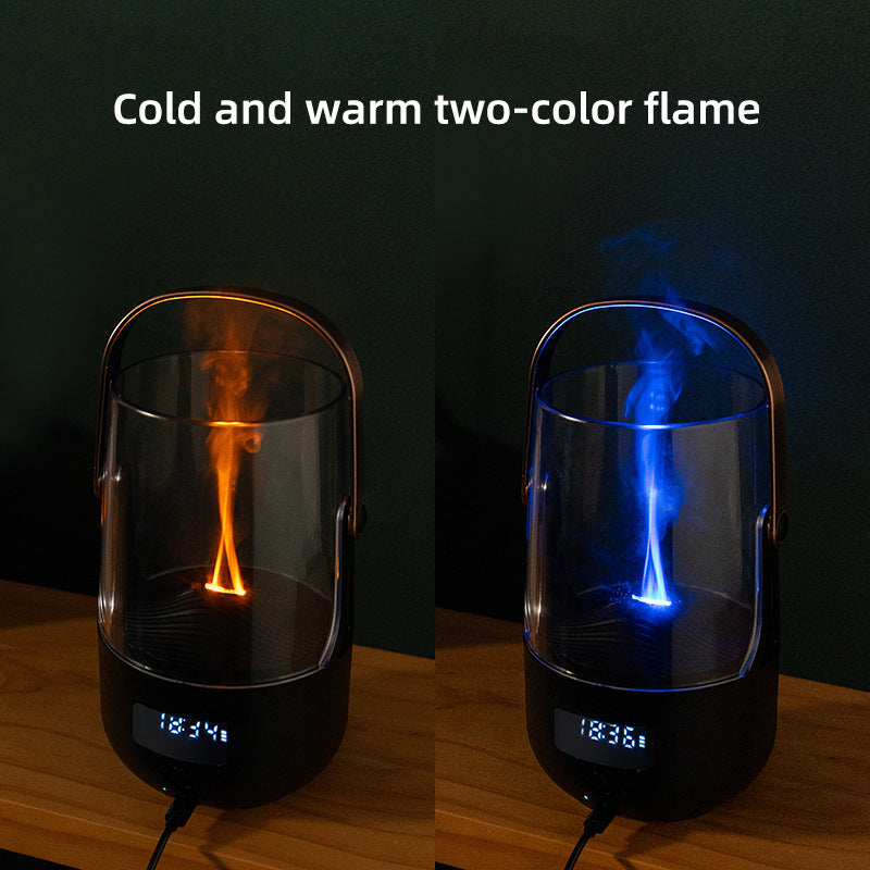 Creative Retro Flame Essential Oil Diffuser - Portable Humidifier for Office, Bedroom & Camping V888-ELOSUNG28278