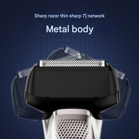 Black Reciprocating 5-Blade Beard Trimmer - Waterproof Electric Razor for Full-Body Use V888-ELOSUNG28301