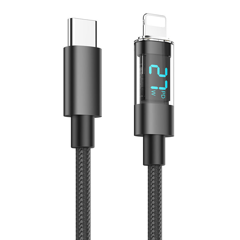 2 Meter IOS To Type-C 4-Piece Set 1m 100W Super Fast Charge Transparent Aluminum Shell Digital Display Data V888-ELOSUNG28308