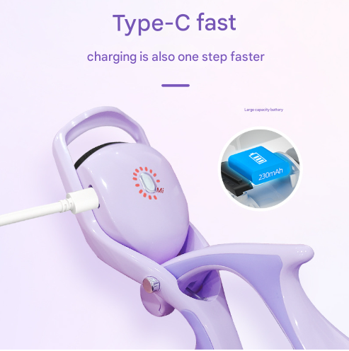 White USB Rechargeable Electric Heated Eyelash Curler - Lash Lift and Extension Tool V888-ELOSUNG28311