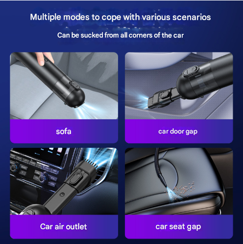 White Versatile 2-in-1 Cordless Handheld Vacuum Cleaner & Blower - USB Rechargeable, High-Power for Car & Home V888-ELOSUNG28320