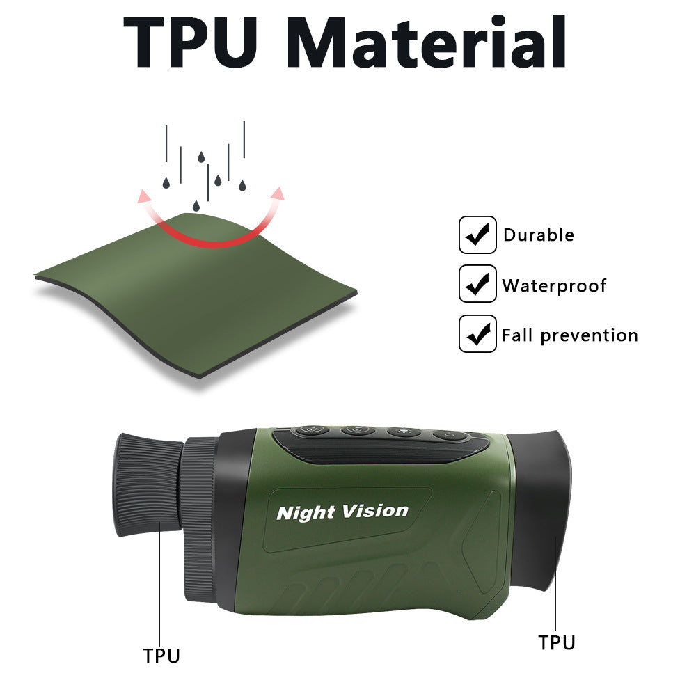 Green HD Digital Night Vision Monocular - High-Magnification Infrared Scope for Day & Night Use V888-ELOSUNG28341