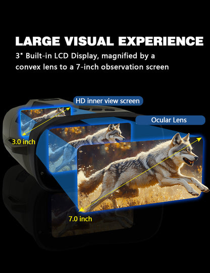 Black 4K Portable Digital Night Vision Binoculars - HD Photo & Video Infrared Scope V888-ELOSUNG28344