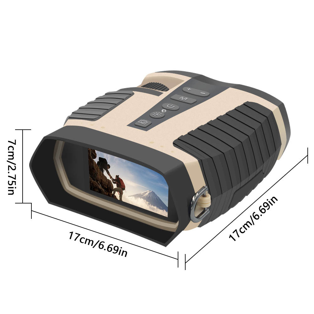 Beige HD Digital Night Vision Binoculars - High Magnification Infrared Scope with Color Night View V888-ELOSUNG28348