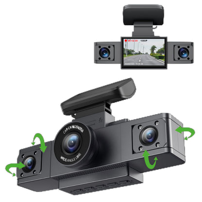 3-Inch HD 1080P Dash Cam - Front, Rear, and Left Recording, 19x12x8cm V888-ELOSUNG28349