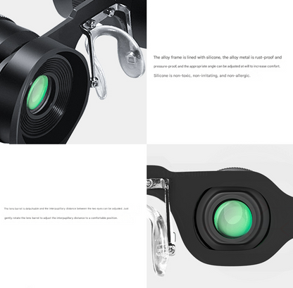 10x Telescope + Red Polarised + Grey Polarised Lens 10x HD Fishing Binocular Glasses - Polarized Zoom for V888-ELOSUNG28354