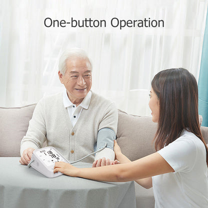 White Smart Upper Arm Blood Pressure Monitor - Medical Automatic BP Machine for Export V888-ELOSUNG28358