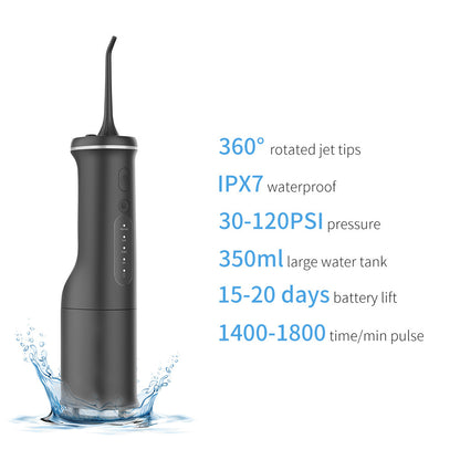 White Home Electric Oral Irrigator - Portable Water Flosser for Teeth Cleaning V888-ELOSUNG28359