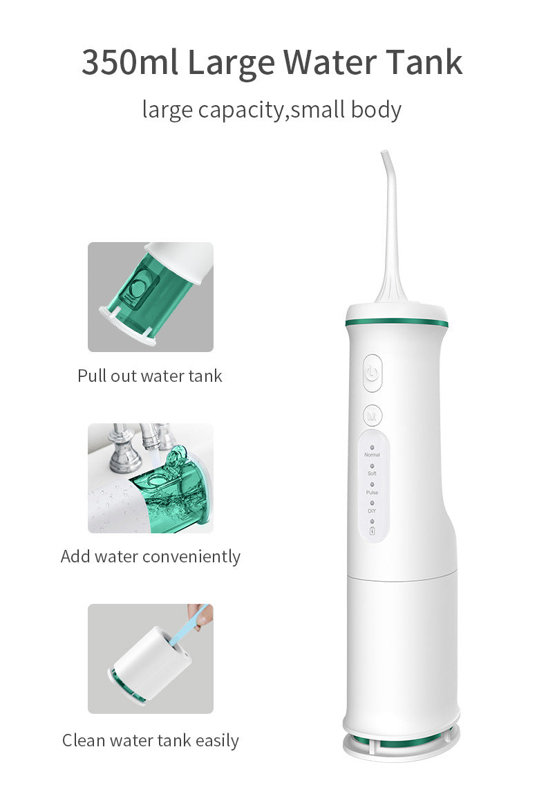 White Home Electric Oral Irrigator - Portable Water Flosser for Teeth Cleaning V888-ELOSUNG28359