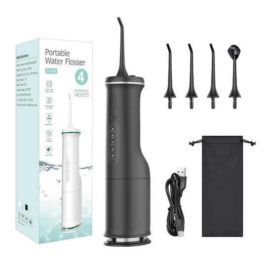 Black Home Electric Oral Irrigator - Portable Water Flosser for Teeth Cleaning V888-ELOSUNG28360