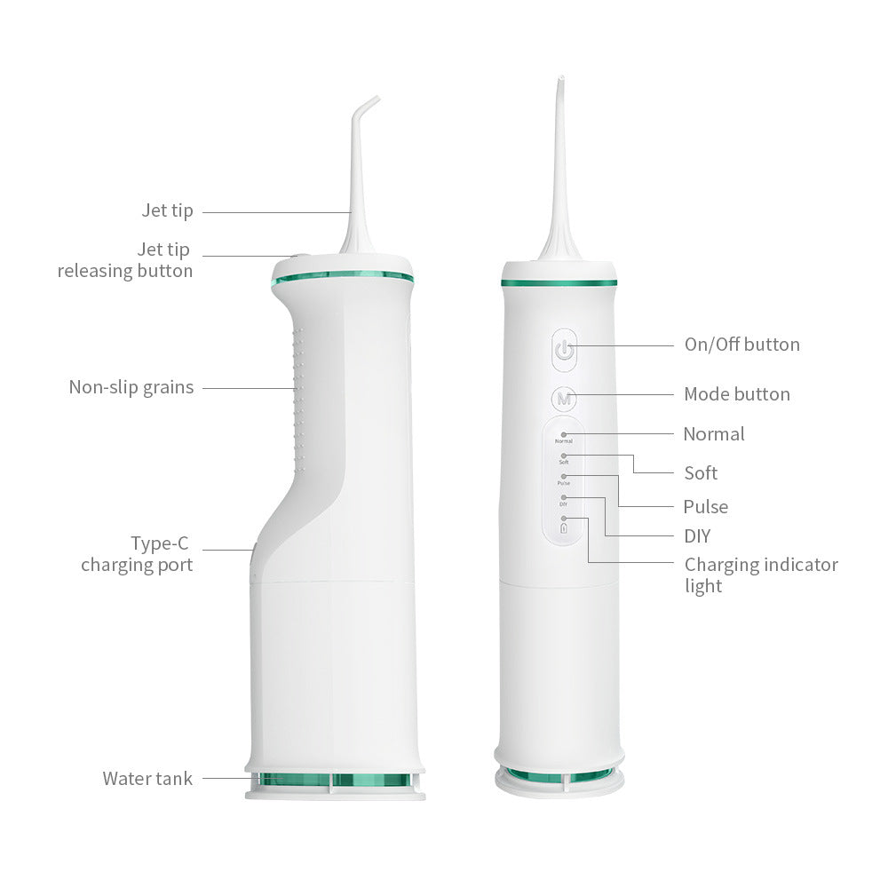 Black Home Electric Oral Irrigator - Portable Water Flosser for Teeth Cleaning V888-ELOSUNG28360