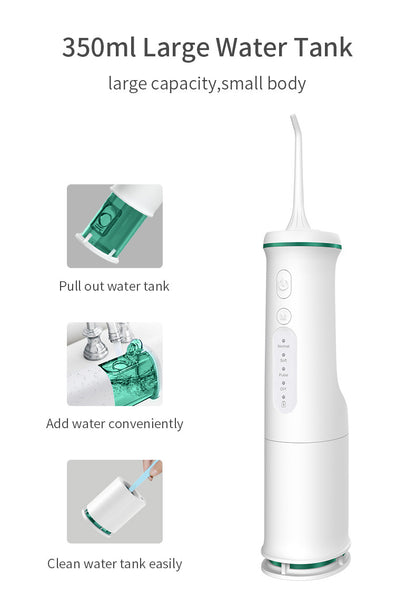 Black Home Electric Oral Irrigator - Portable Water Flosser for Teeth Cleaning V888-ELOSUNG28360