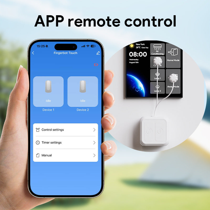 Touchscreen Finger Robot - Dual-Control Bluetooth Smart Screen Clicker with Timer V888-ELOSUNG28363