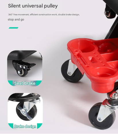 Auto Repair Polishing Stool - Detachable Seat Car Wash Tool Creeper Stool V888-ELOSUNG28371