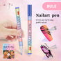 Blue 0.7mm Nail Art Doodle Pen 12 Sticks- Single Color Acrylic Marker for Nail Design, No-Bake V888-ELOSUNG28412