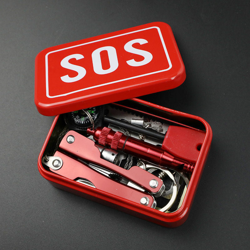 Compact SOS Survival Kit - 194 g Emergency Multi-Tool Set for Outdoor Adventures V888-ELOSUNG28433