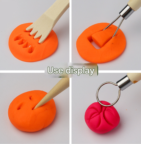 32-Piece Pottery Tool Set with Cloth Bag - DIY Clay Sculpting Kit for Kids V888-ELOSUNG28443