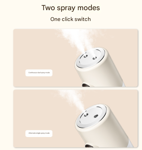 White ortable Desktop Dual-Spray Humidifier with Air Purification for Office and Bedroom V888-ELOSUNG28455