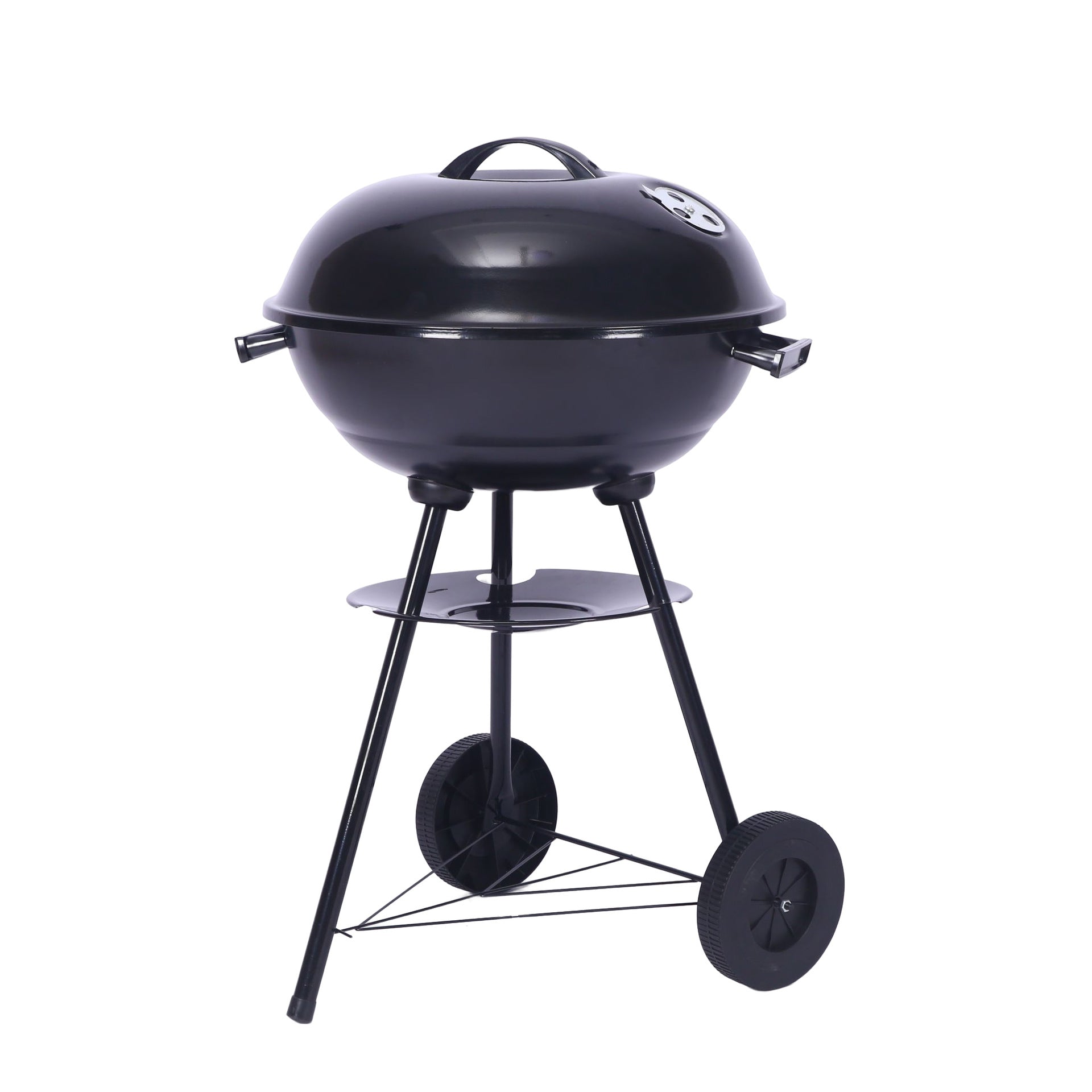 Outdoor Folding Apple-Shaped Stainless Steel Charcoal Barbecue Grill - 41cm Grill Net V888-ELOSUNG28465