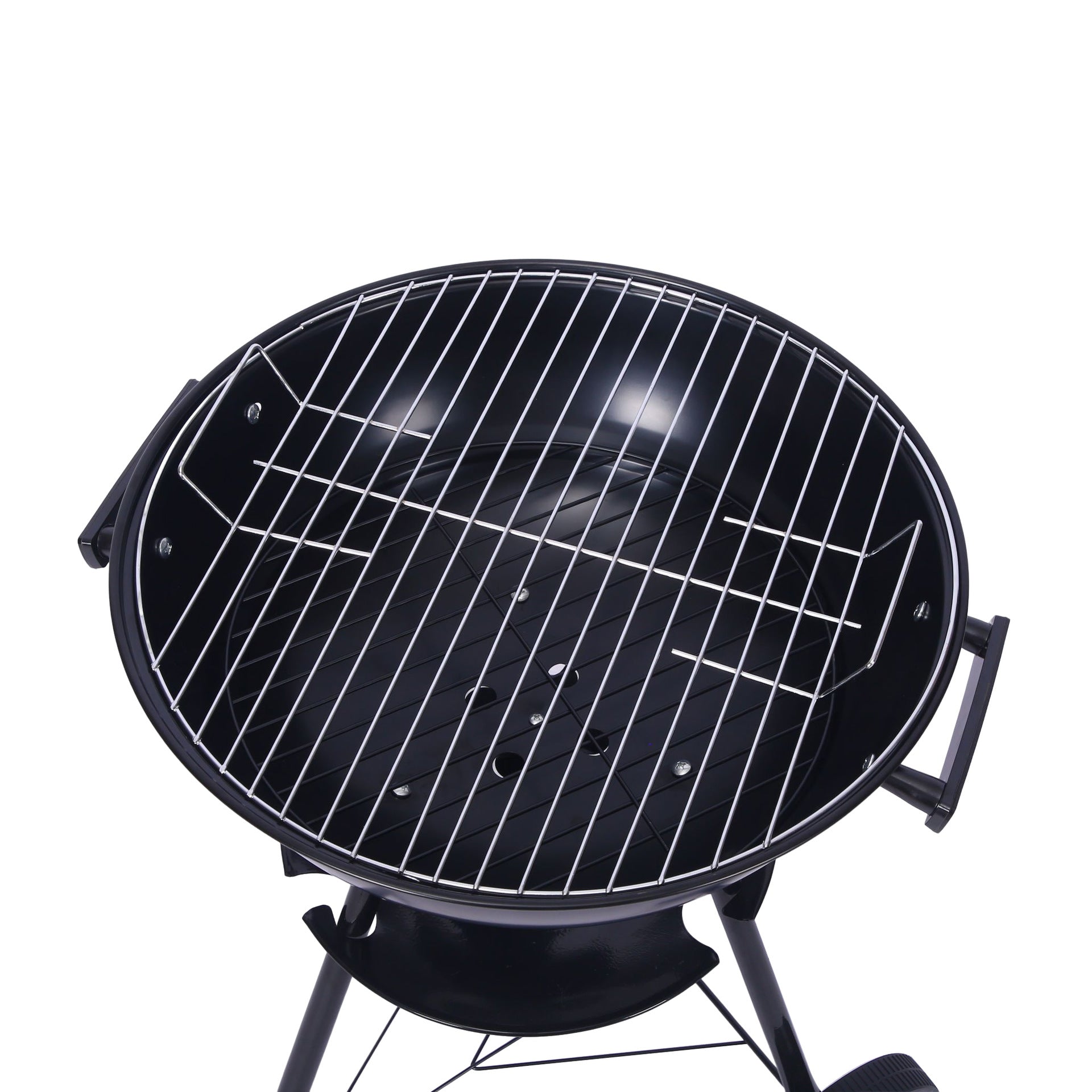 Outdoor Folding Apple-Shaped Stainless Steel Charcoal Barbecue Grill - 41cm Grill Net V888-ELOSUNG28465