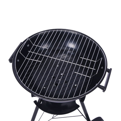 Outdoor Folding Apple-Shaped Stainless Steel Charcoal Barbecue Grill - 41cm Grill Net V888-ELOSUNG28465