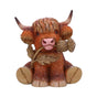 Cute Scottish Highland Cow Resin Statue - Nordic Home Decor Gift V888-ELOSUNG28479