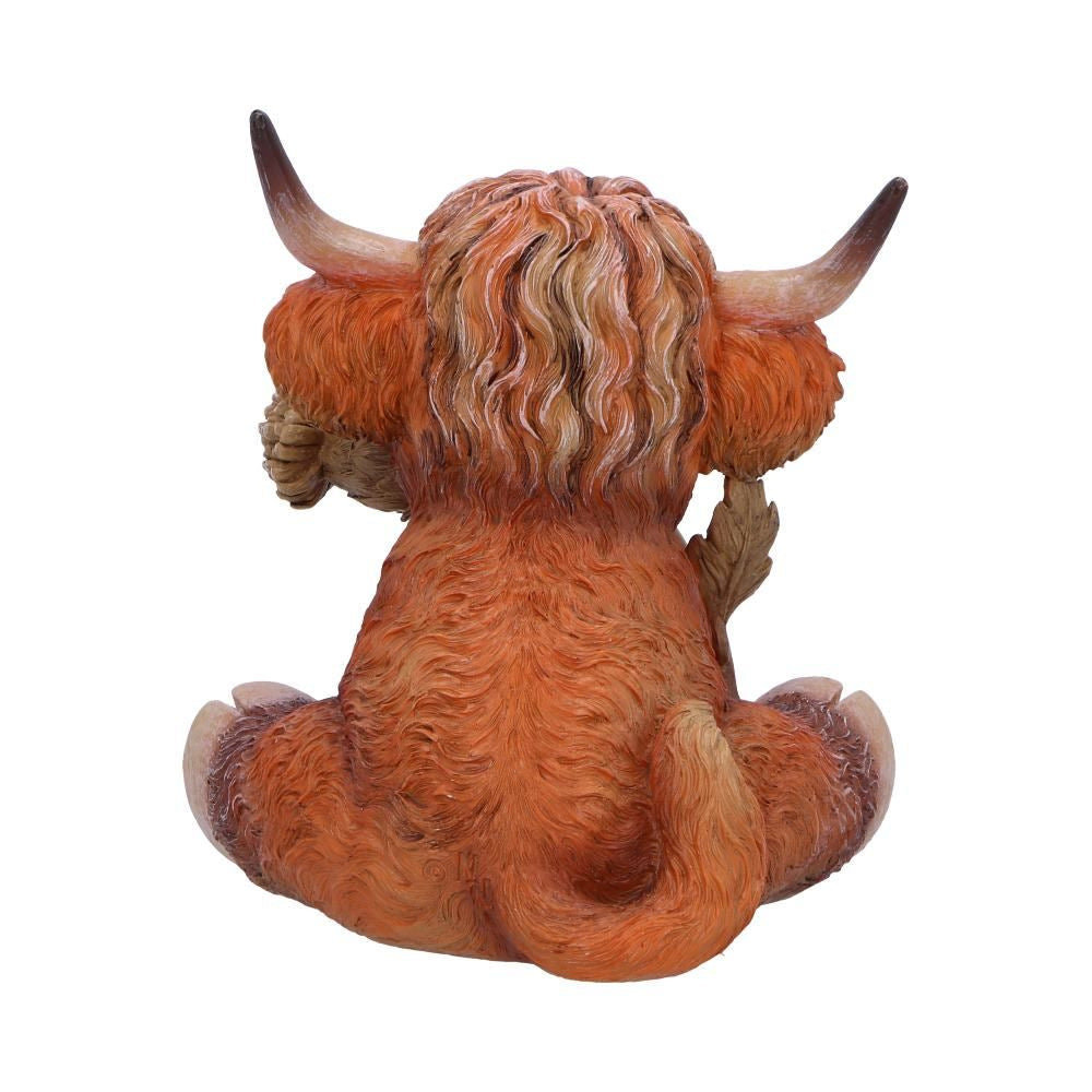 Cute Scottish Highland Cow Resin Statue - Nordic Home Decor Gift V888-ELOSUNG28479