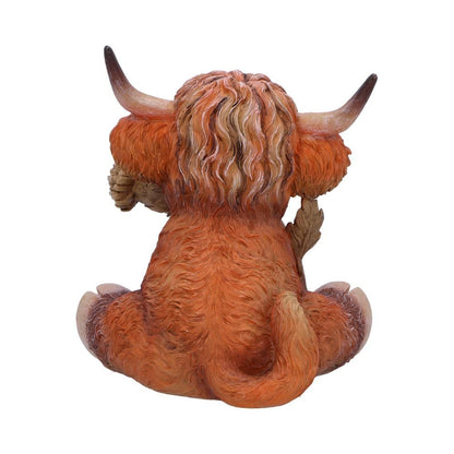 Cute Scottish Highland Cow Resin Statue - Nordic Home Decor Gift V888-ELOSUNG28479