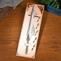 Sword Plume Silver European Dip Feather Quill Pen Set - 2-Piece Retro Business Gift Box with 5 Nib Sizes V888-ELOSUNG28501