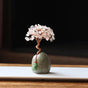 White Crystal Natural Crystal Wealth Tree - 12cm Feng Shui Decor, Elegant Office Desk Ornament V888-ELOSUNG28515