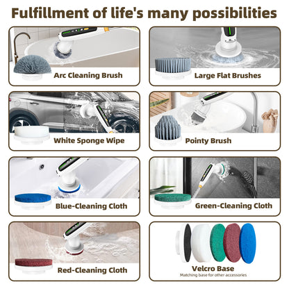 Simple Millet Style Powerful Torque Silent Extendable Smart-Sensing Electric Cleaning Brush V888-ELOSUNG28526