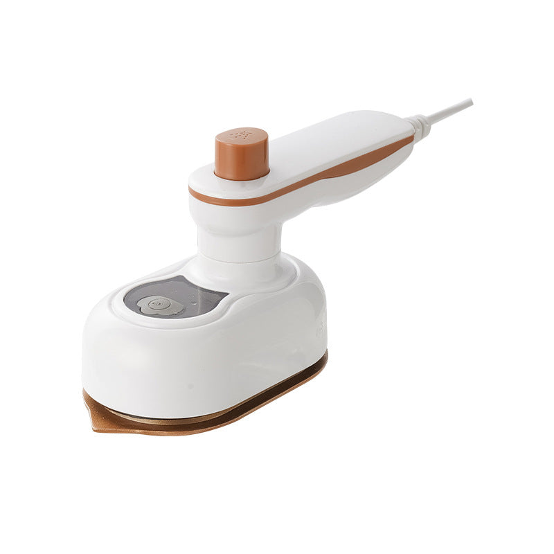 White Mini Handheld Steam Iron - Portable Garment Steamer V888-ELOSUNG28537