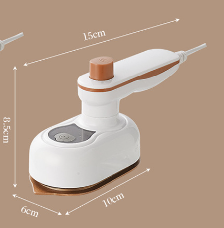White Mini Handheld Steam Iron - Portable Garment Steamer V888-ELOSUNG28537