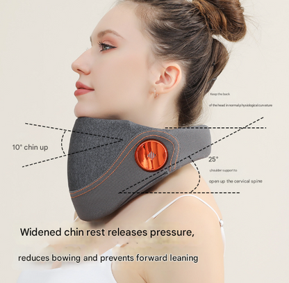 APP Intelligent Voice Grey Multi-Mode Cervical Traction Neck Massager with Heat Therapy V888-ELOSUNG28540
