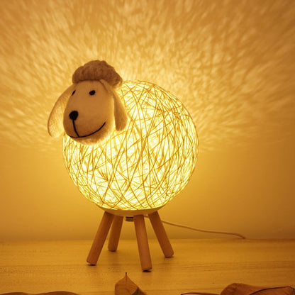 Nordic-Style Sheep Night Light - Warm Romantic Bedroom Lamp V888-ELOSUNG28549